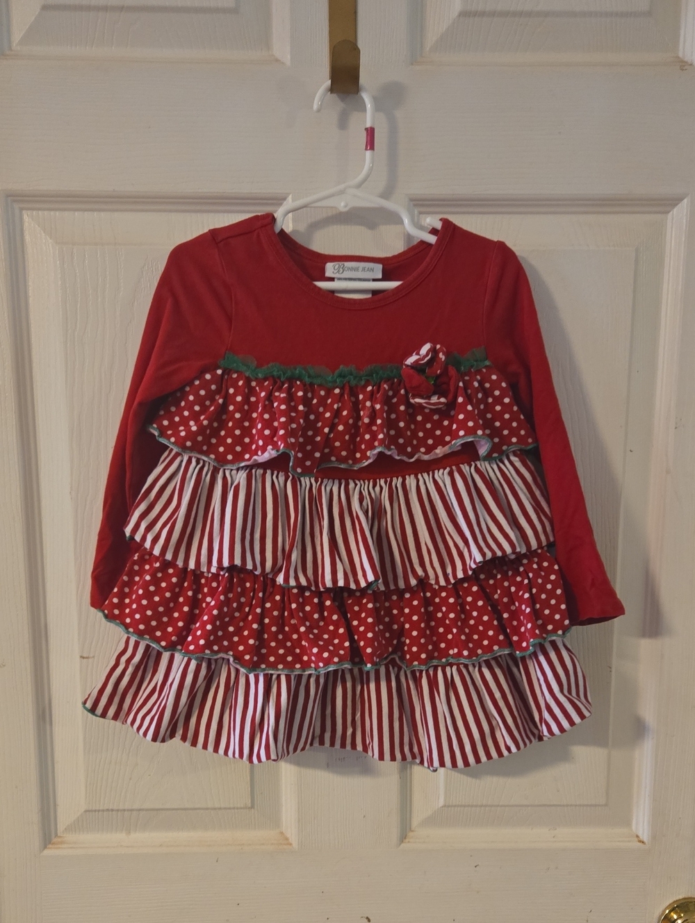 Bonnie Jean Red Ruffled Holiday Dress